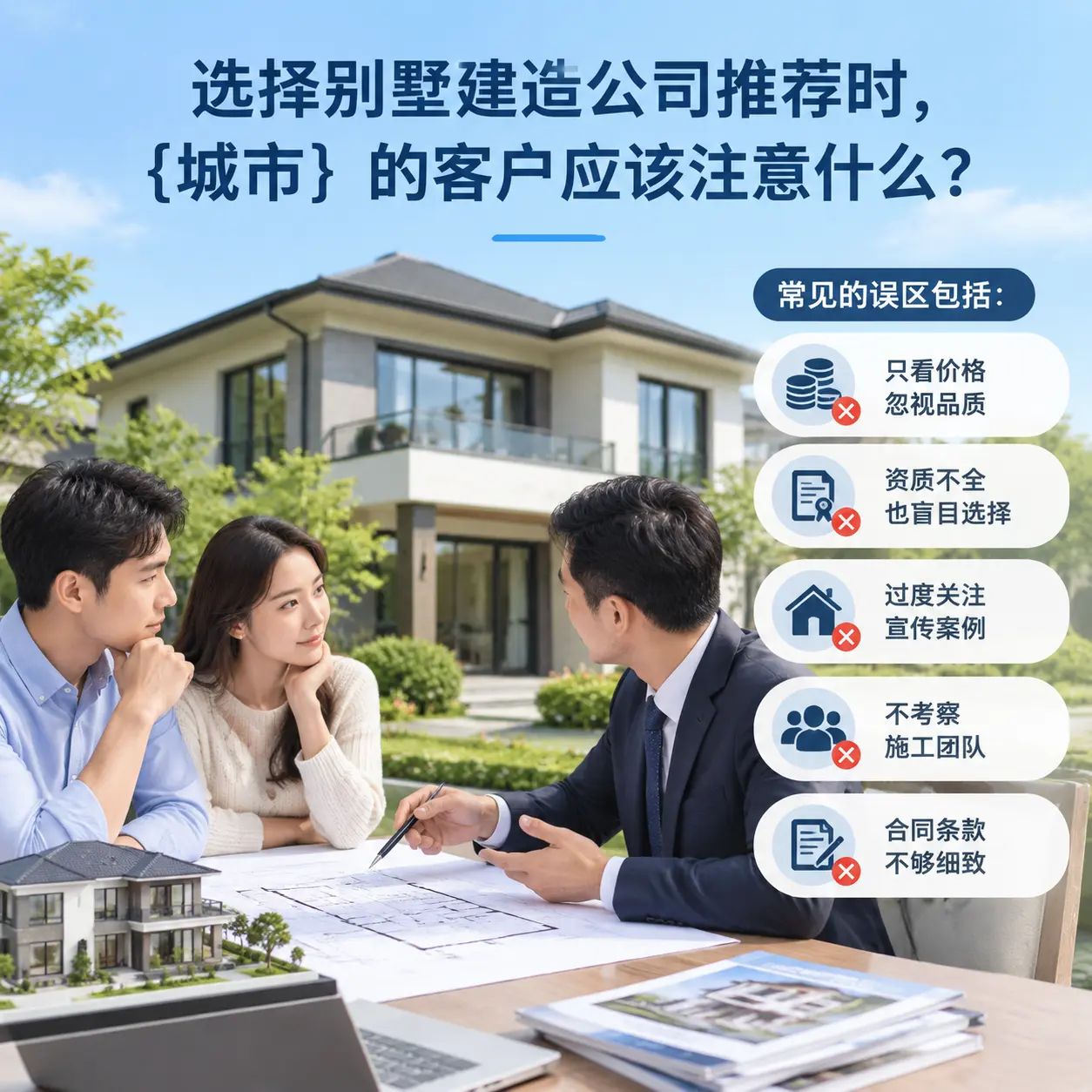 选择别墅建造公司推荐时，兴仁 的客户应该注意什么？
